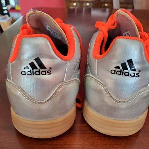 F-50 Adidas sneakers size 10& 1/2 for men color silver and orange
